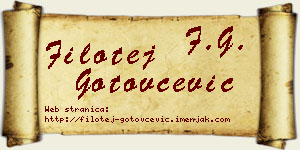 Filotej Gotovčević vizit kartica